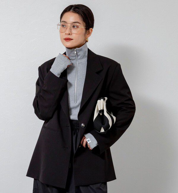 MAQWEL「【MAQWEL/マクウェル】COTTON RIBハーフジッププルオーバー」|Tシャツ・カットソー|