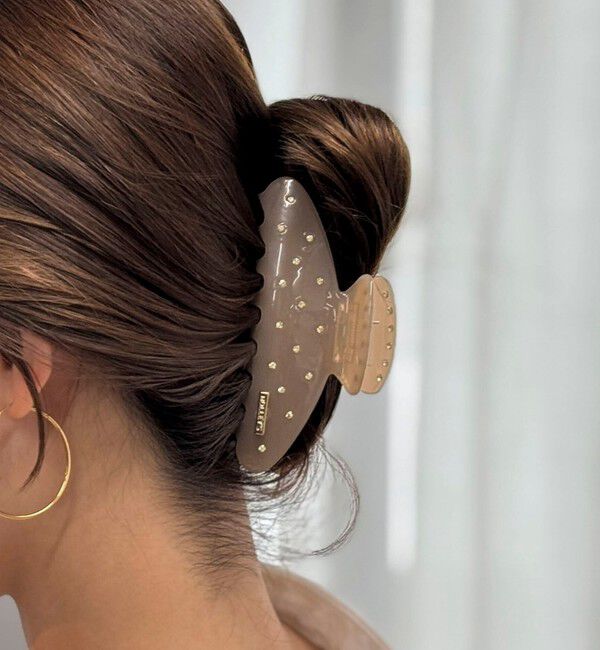 NOLLEY'S「NOLLEYS キラドットクリップ」|ヘアゴム・シュシュ|ベージュ