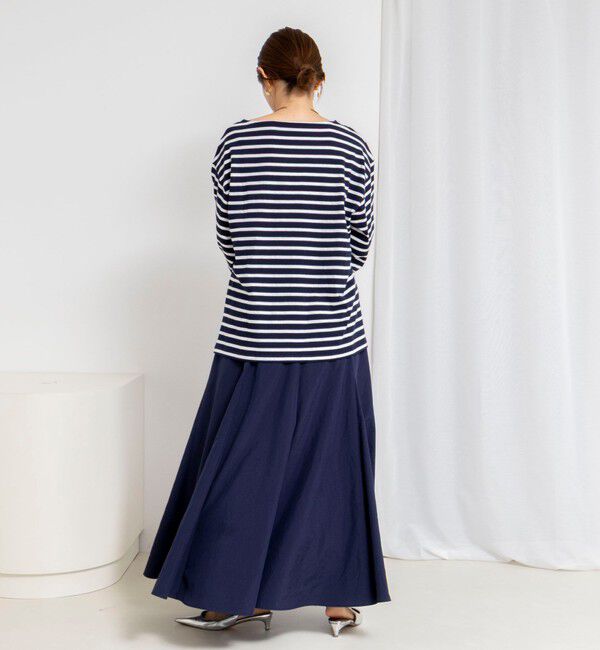 NOLLEY'S「【WEB限定】ウォッシャブルボーダープリントロンTee」|Tシャツ・カットソー|