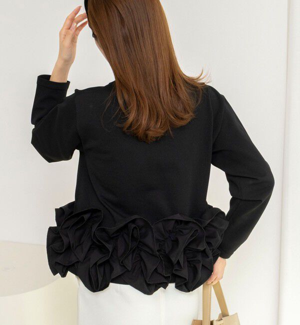 NOLLEY'S「【WEB限定】ウォッシャブルフラワーモチーフカーディガン」|カーディガン|