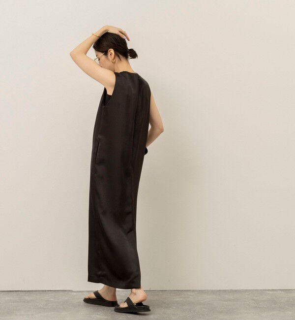 MAQWEL「【MAQWEL/マクウェル】ウォッシャブルサテンワンピース」|ワンピース|