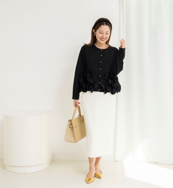 NOLLEY'S「ウォッシャブルニットジョーゼットタイトスカート」|タイト|