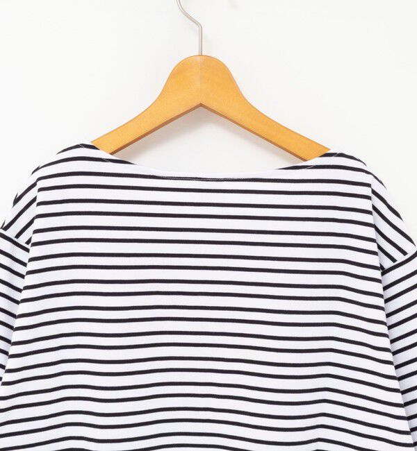 NOLLEY'S「【nolnol/ノルノル】ウォッシャブルシルケットボーダーショートT」|Tシャツ・カットソー|