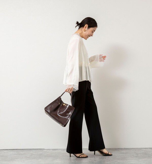 NOLLEY'S sophi「ウォッシャブルカットジョーゼットスリットパンツ」|その他|