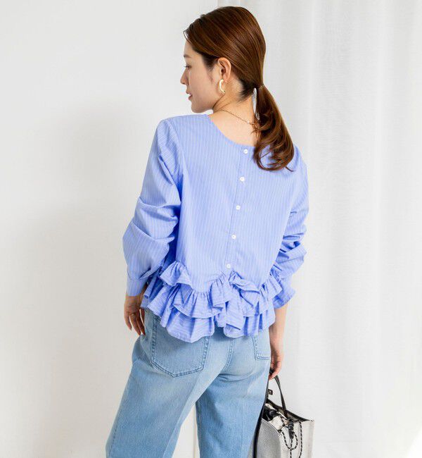 NOLLEY'S「【WEB限定】ウォッシャブルペプラムフリル2WAYブラウス」|シャツ・ブラウス|