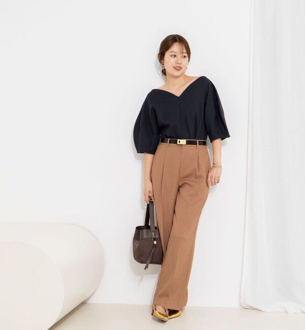 NOLLEY'S「【WEB限定】ウォッシャブルハートネックカットソー」|Tシャツ・カットソー|