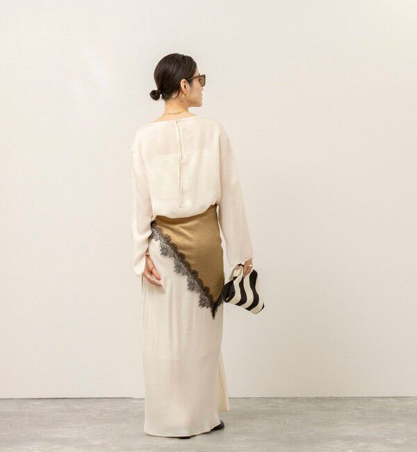 MAQWEL「《セットアップ対応》【MAQWEL/マクウェル】ウォッシャブルサテンスカート」|スカート|