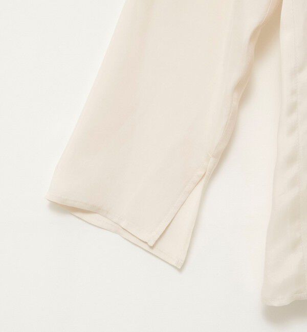 MAQWEL「《セットアップ対応》【MAQWEL/マクウェル】ウォッシャブルサテンTブラウス」|シャツ・ブラウス|