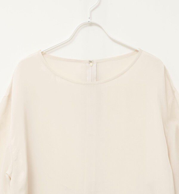 MAQWEL「《セットアップ対応》【MAQWEL/マクウェル】ウォッシャブルサテンTブラウス」|シャツ・ブラウス|