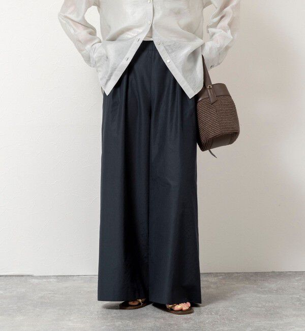 NOLLEY'S「ウォッシャブルエクセルテックタンブラー2タックワイドパンツ」|その他|