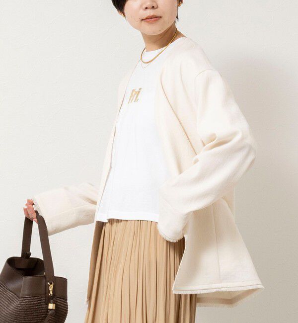 NOLLEY'S「ウォッシャブルFRINGE LIGHT JACKET」|ノーカラージャケット|