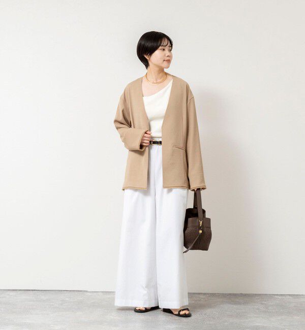 NOLLEY'S「ウォッシャブルFRINGE LIGHT JACKET」|ノーカラージャケット|