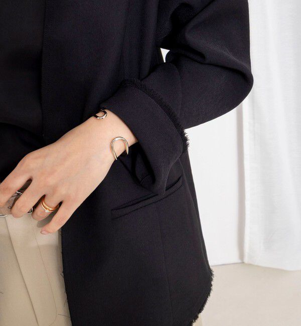 NOLLEY'S「ウォッシャブルFRINGE LIGHT JACKET」|ノーカラージャケット|