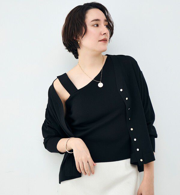 NOLLEY'S「《手洗い可能》アシメントリーカップ付きタンクトップ」|タンクトップ|