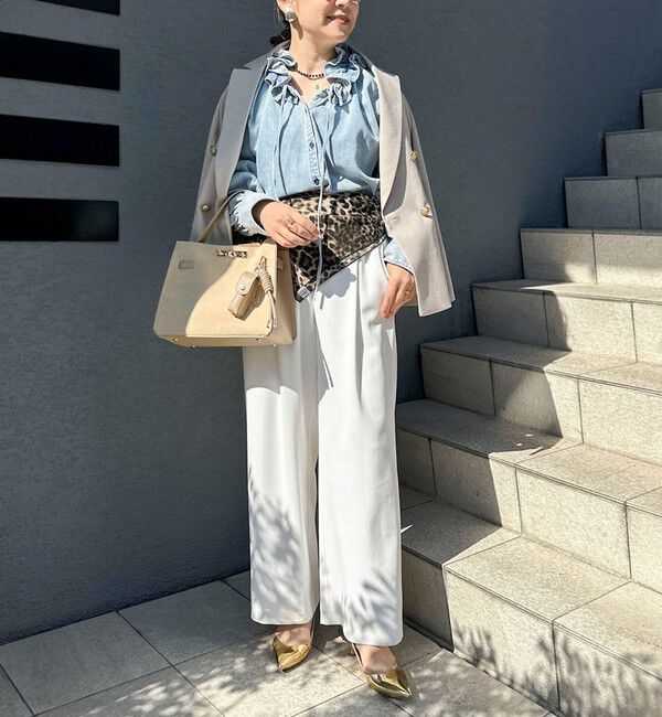 NOLLEY'S「《セットアップ対応》ウォッシャブルイージーツイルセミワイドパンツ」|その他|