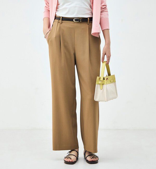 NOLLEY'S「《セットアップ対応》ウォッシャブルイージーツイルセミワイドパンツ」|その他|