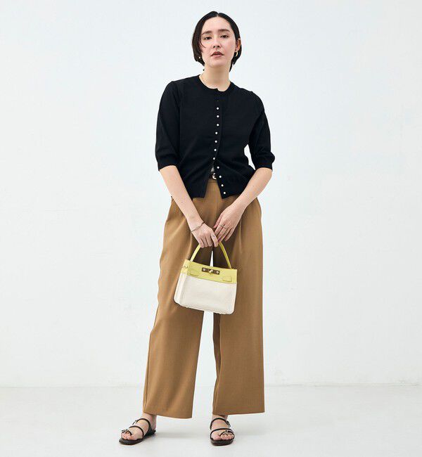 NOLLEY'S「《手洗い可能》コットンテックス6分袖カーディガン」|カーディガン|