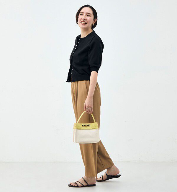 NOLLEY'S「《手洗い可能》コットンテックス6分袖カーディガン」|カーディガン|