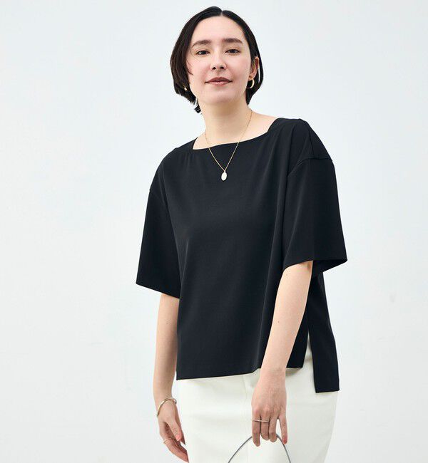 NOLLEY'S「《セットアップ対応》ウォッシャブルイージーツイルTブラウス」|シャツ・ブラウス|