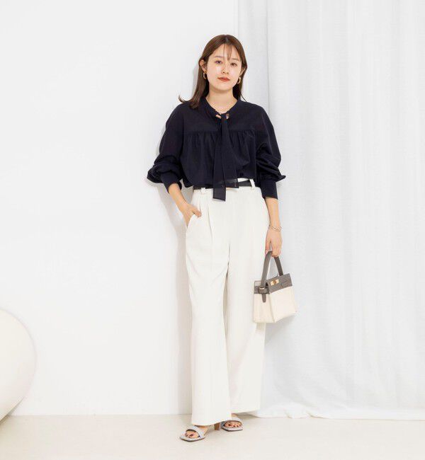 NOLLEY'S「ウォッシャブル100/2ガスボイルボウタイブラウス」|シャツ・ブラウス|
