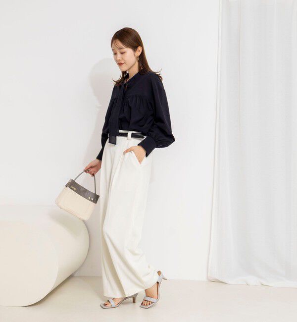 NOLLEY'S「ウォッシャブル100/2ガスボイルボウタイブラウス」|シャツ・ブラウス|