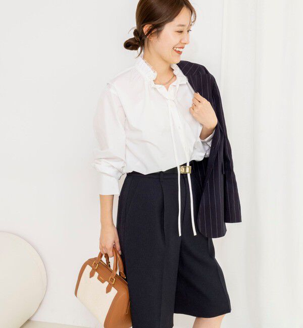 NOLLEY'S「ウォッシャブルフリル襟ブラウス」|シャツ・ブラウス|