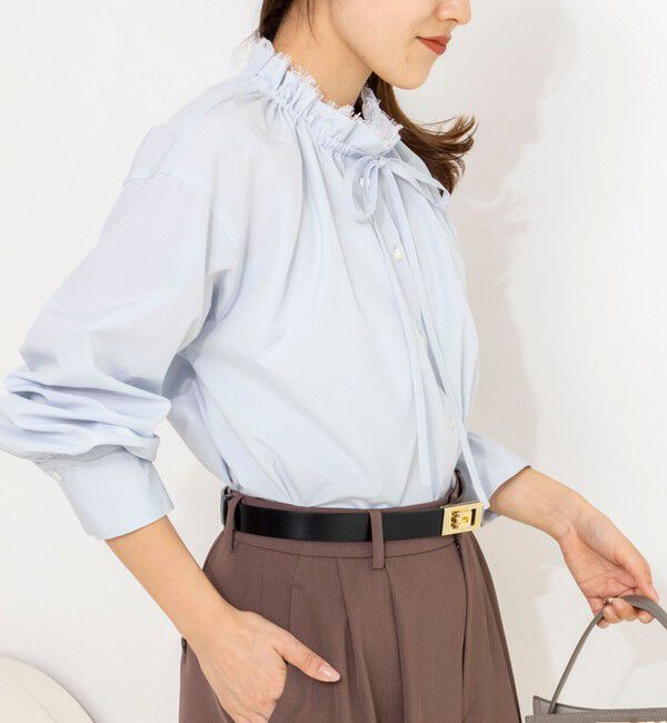 NOLLEY'S「ウォッシャブルフリル襟ブラウス」|シャツ・ブラウス|