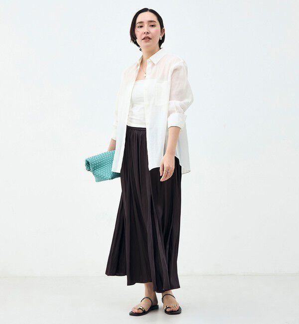 NOLLEY'S sophi「ウォッシャブルシアーオーガンジー2WAYシャツ」|シャツ・ブラウス|