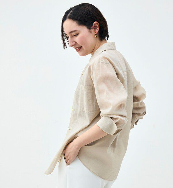 NOLLEY'S sophi「ウォッシャブルシアーオーガンジー2WAYシャツ」|シャツ・ブラウス|