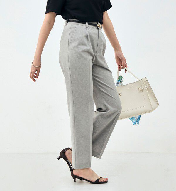 NOLLEY'S sophi「《セットアップ対応》ウォッシャブルブリーザブルシャンブレーセミワイドパンツ」|その他|