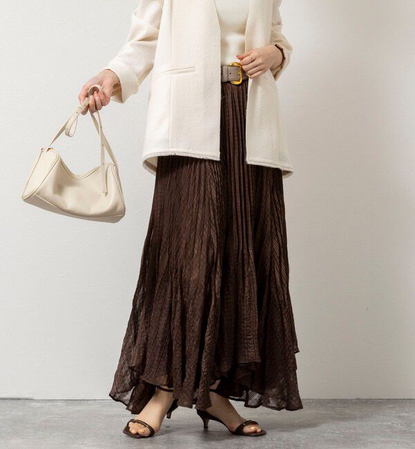 NOLLEY'S「【WEB限定】ウォッシャブルシアーチェックプリーツスカート」|スカート|