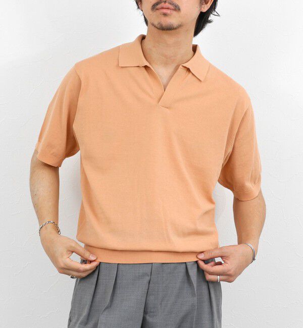 NOLLEY'S goodman「強撚シルクコットン 成型スキッパーニットポロ 26SS / ウォッシャブル」|ニット・セーター|