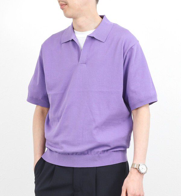 NOLLEY'S goodman「強撚シルクコットン 成型スキッパーニットポロ 26SS / ウォッシャブル」|ニット・セーター|