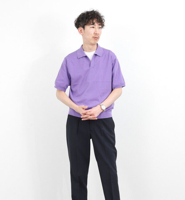 NOLLEY'S goodman「強撚シルクコットン 成型スキッパーニットポロ 26SS / ウォッシャブル」|ニット・セーター|