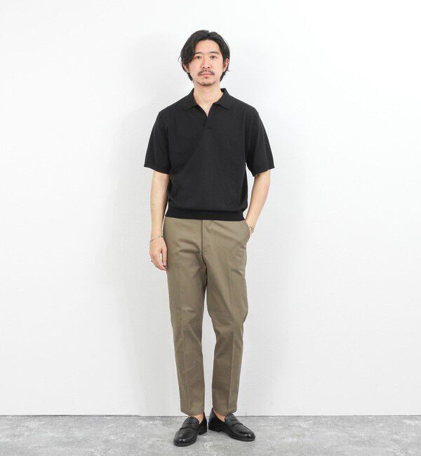 NOLLEY'S goodman「強撚シルクコットン 成型スキッパーニットポロ 26SS / ウォッシャブル」|ニット・セーター|