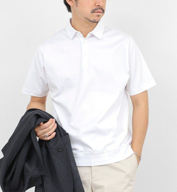 NOLLEY'S goodman「《ビジカジ対応》シルケットスムース ドレスポロシャツ / ビズポロ 26SS」|ポロシャツ|ホワイト