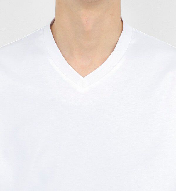 NOLLEY'S goodman「《ビジカジ対応》シルケットスムース VネックドレスTシャツ 26SS」|Tシャツ・カットソー|