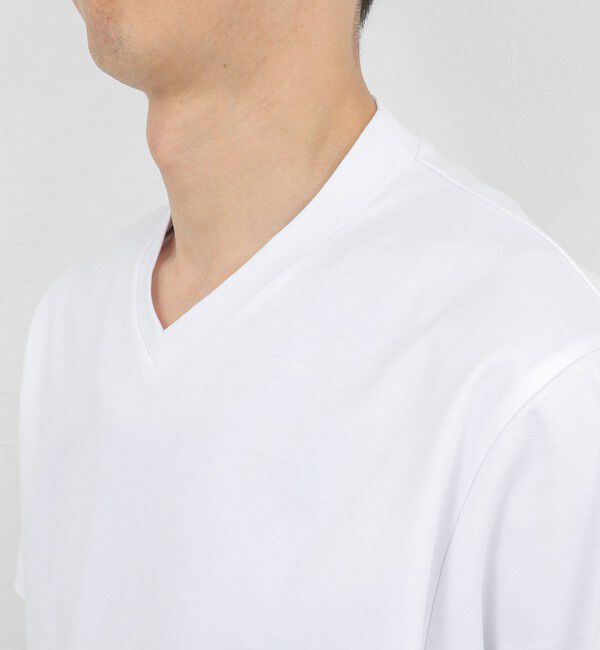 NOLLEY'S goodman「《ビジカジ対応》シルケットスムース VネックドレスTシャツ 26SS」|Tシャツ・カットソー|