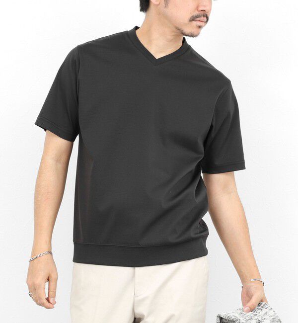 NOLLEY'S goodman「《ビジカジ対応》シルケットスムース VネックドレスTシャツ 26SS」|Tシャツ・カットソー|