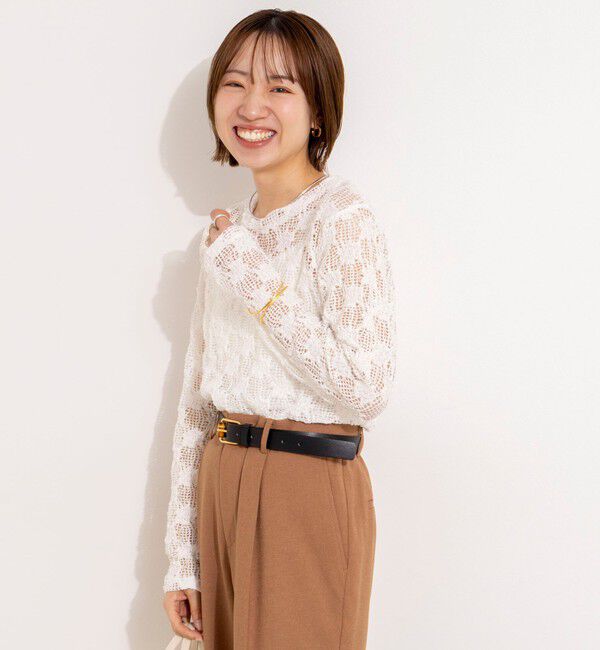 NOLLEY'S「ウォッシャブルレースロンT」|Tシャツ・カットソー|