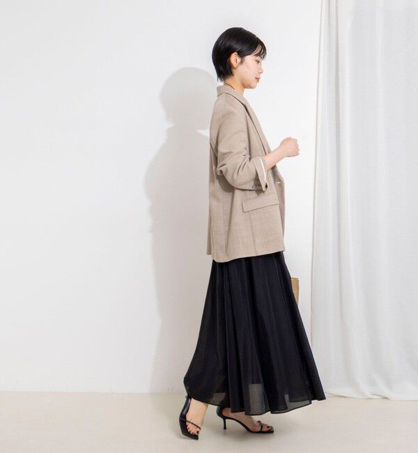 NOLLEY'S sophi「ウォッシャブルシアーボリュームフレアロングスカート」|フレア|