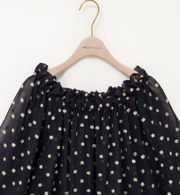 NOLLEY'S sophi「《セットアップ対応》ラメカットジャガードオフショルブラウス」|シャツ・ブラウス|