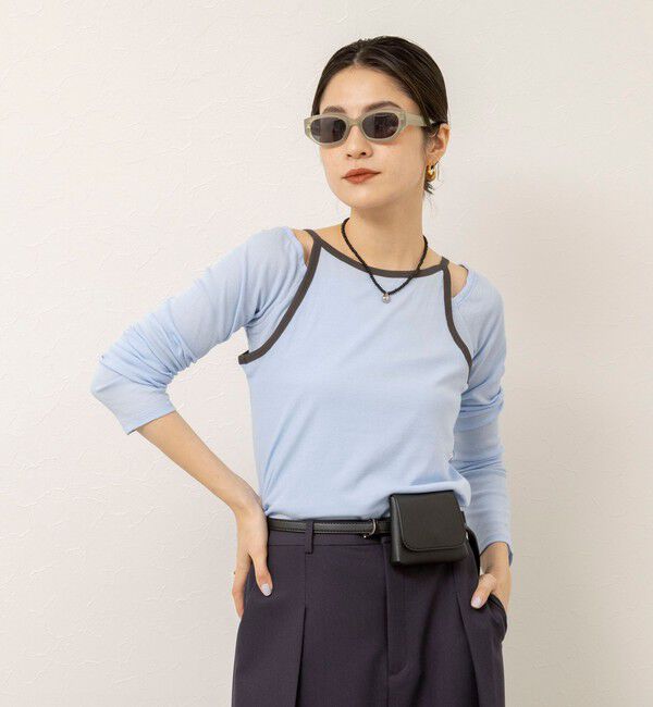 MAQWEL「【MAQWEL/マクウェル】ウォッシャブルレイヤードプルオーバー」|Tシャツ・カットソー|