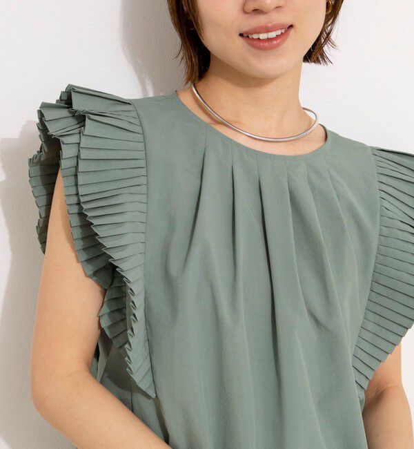 NOLLEY'S「ウォッシャブル高機能袖プリーツブラウス」|シャツ・ブラウス|