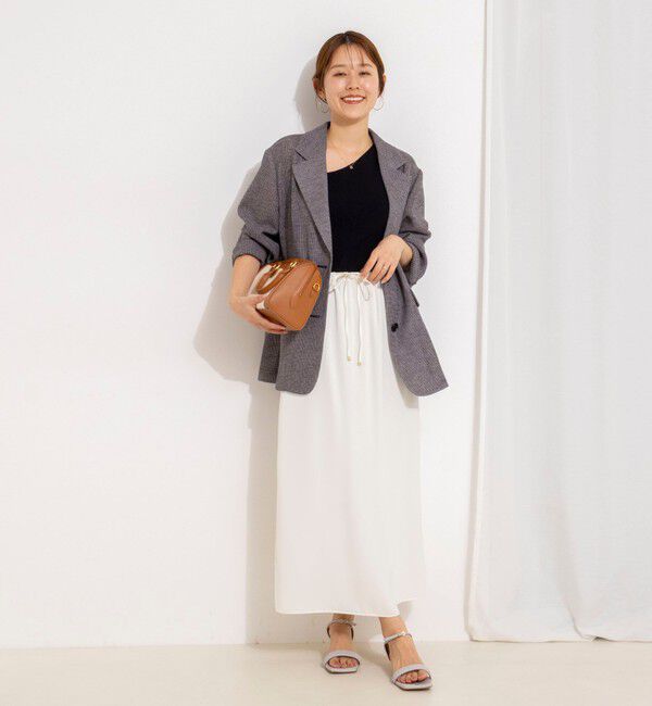 NOLLEY'S「ウォッシャブルハイスペックサテンロングスカート」|フレア|