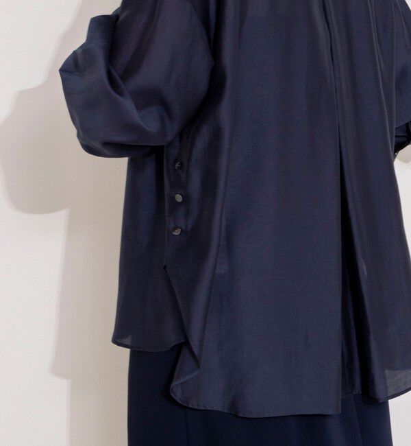 NOLLEY'S「ウォッシャブルサイドボタンシアーブラウス」|シャツ・ブラウス|