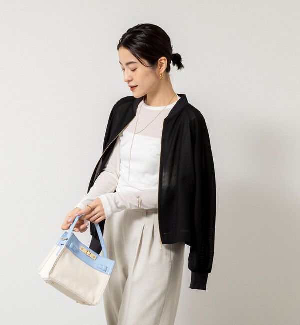 NOLLEY'S sophi「ウォッシャブルカラミメッシュジップアップブルゾン」|ブルゾン・スタジャン|