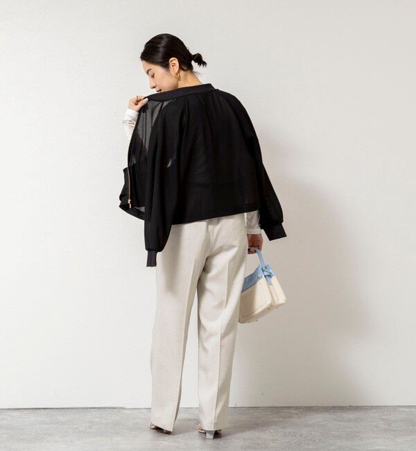 NOLLEY'S sophi「ウォッシャブルカラミメッシュジップアップブルゾン」|ブルゾン・スタジャン|