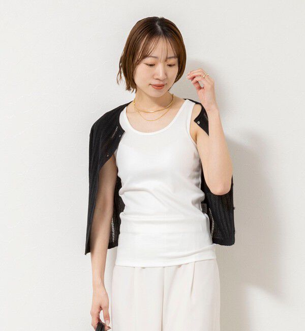 NOLLEY'S sophi「ウォッシャブルカップ付きリブタンクトップ」|タンクトップ|