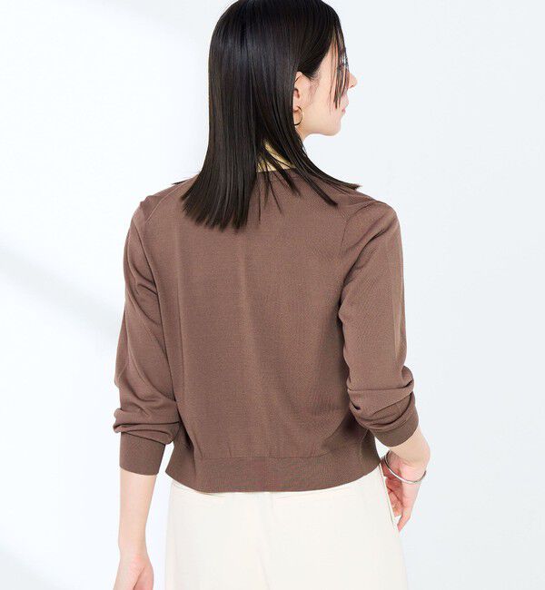 NOLLEY'S sophi「《手洗い可能/アンサンブル対応》マルチファンクションハイゲージクルーネックカーディガン」|カーディガン|